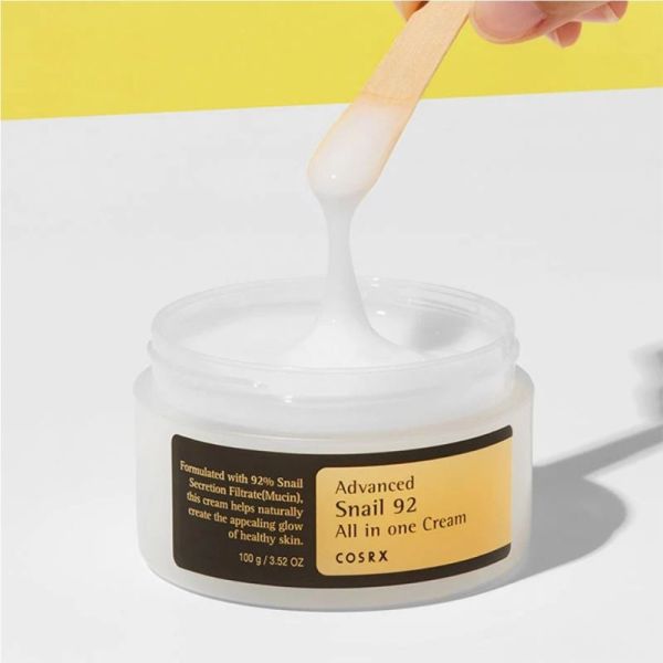 COSRX Advanced Snail 92 All In One Cream 100g - Crème-gel réparatrice et hydratante à la mucine d'escargot