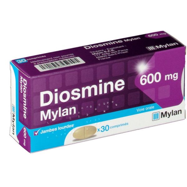 Mylan Diosmine 600mg 30 comprimés