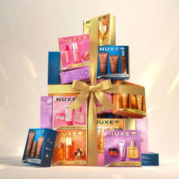Nuxe Coffret Noël Les Iconiques 3 soins - Rituel de beauté complet pour visage, corps, cheveux et lèvres