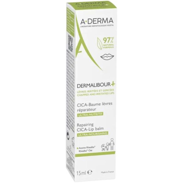 A-Derma Dermalibour+ Cica-Baume Lèvres Réparateur 15ml – Nutrition et apaisement