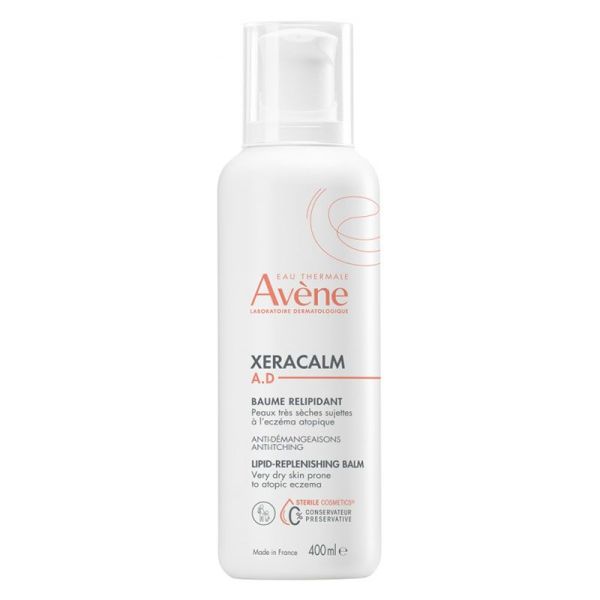 Avène XeraCalm AD Baume Relipidant - Peaux Très Sèches Sujettes à L'eczéma Atopique - 400 ml