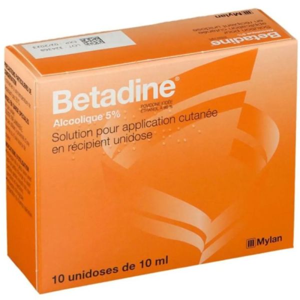 Betadine Alcoolique 5% solution - 10 unidoses