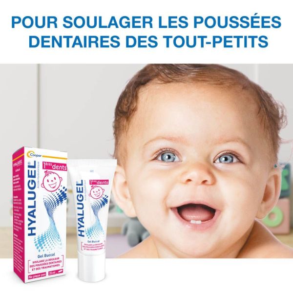 Hyalugel Gel Buccal 1ères Dents - 20ml - Soulage les poussées dentaires des nourrissons
