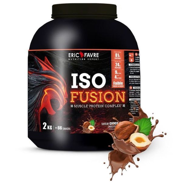 Eric Favre Iso Fusion - Pot de 2kg - Saveur : Chocotella - Protéine pour le développement musculaire