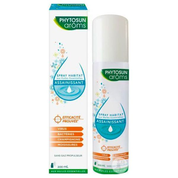 Phytosun Arôms Spray Habitat Assainissant aux Huiles Essentielles - Désinfecte et Purifie - 200ml