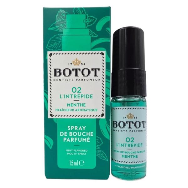 Botot 02 L'Intrépide Spray de bouche parfumé 15 ml - Menthe, fraîcheur aromatique