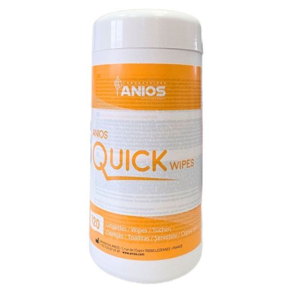 Anios Quick Wipes - Lingettes Désinfectantes Action Rapide - 120 Lingettes
