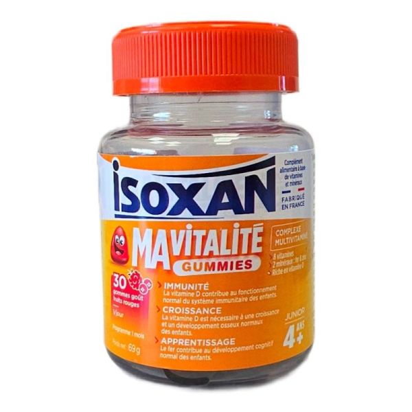 Isoxan Ma VItalité 4+ - 30 Gommes goût Fruits Rouges