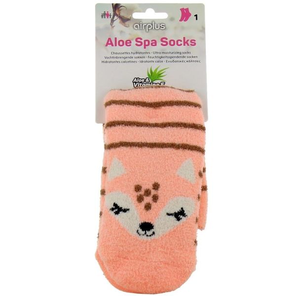 AirPlus Aloe Spa Socks Chaussettes Hydratantes Corail Motif Biche - 39-42