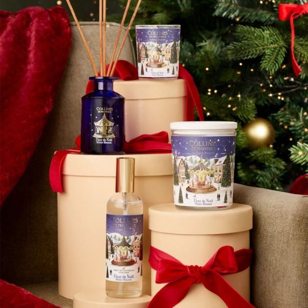 Collines de Provence Bougie Parfumée Fleur de Noël 75g – Ambiance chaleureuse