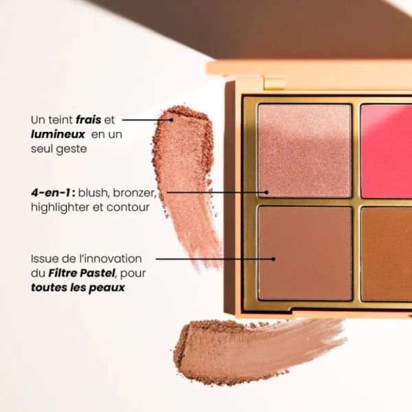 Charlotte Bio Coffret Duo Palette 4-en-1 Bonne Mine et Pinceau Éclat Naturel