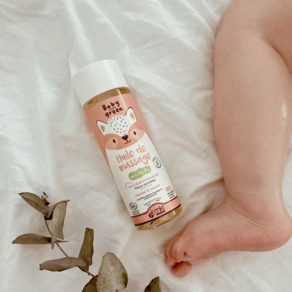MKL Baby Green Huile de Massage Bio - 100 ml - Rituel apaisant et nourrissant pour bébé