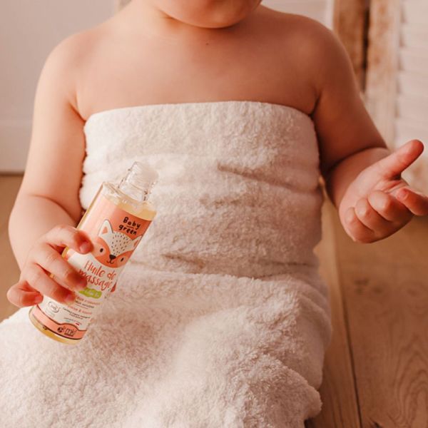 MKL Baby Green Huile de Massage Bio - 100 ml - Rituel apaisant et nourrissant pour bébé