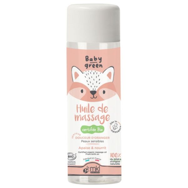 MKL Baby Green Huile de Massage Bio - 100 ml - Rituel apaisant et nourrissant pour bébé