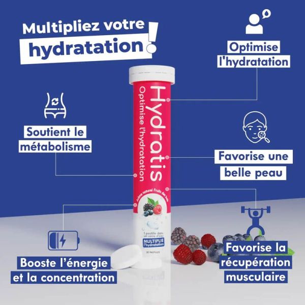 Hydratis Solution d'Hydratation Neutre - 20 Pastilles Effervescentes