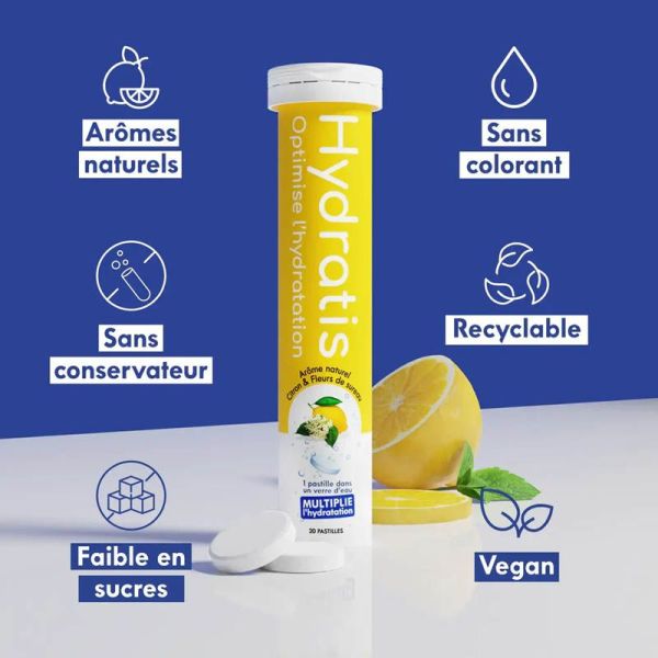 Hydratis Solution d'Hydratation Neutre - 20 Pastilles Effervescentes