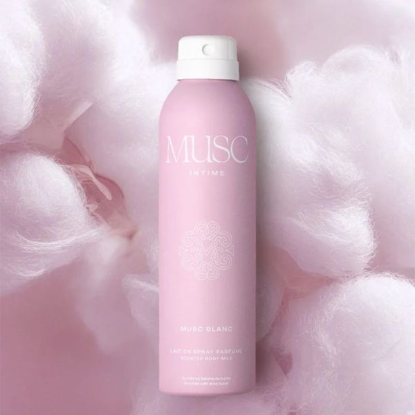 Musc Intime Musc Blanc Lait en Spray Parfumé 200ml – Hydratation et parfum