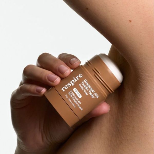 Respire Déodorant Stick Vanille Tonka 50g - Efficacité 48h naturelle et emballage zéro plastique
