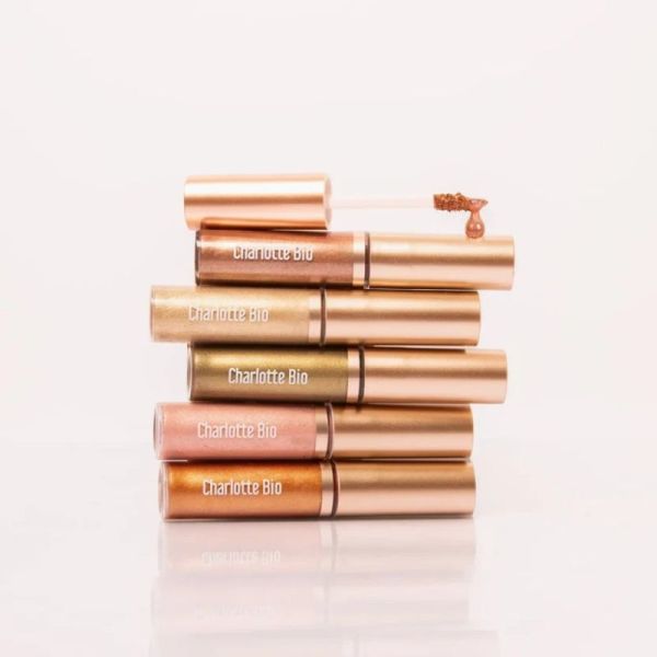 Charlotte Bio Fard à Paupières Liquide Or Jaune 6,5ml - Haute pigmentation et fini glowy bio