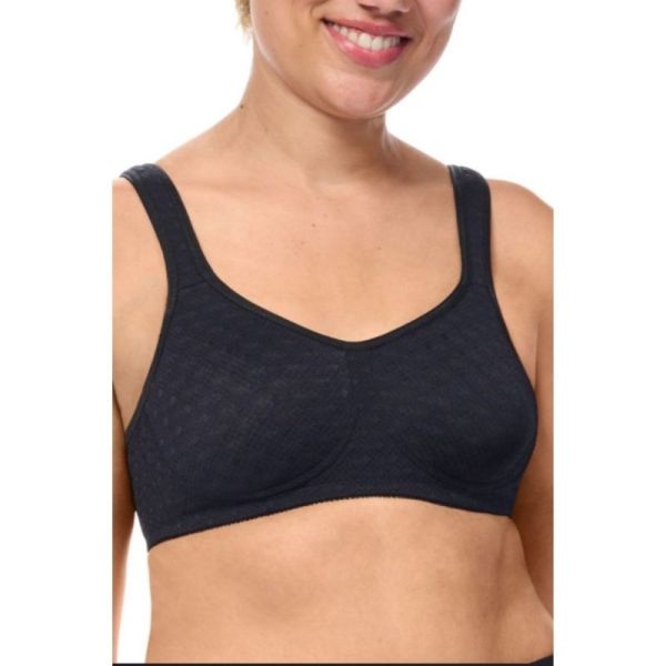 Amoena Tiana sans armatures 120 C-  Noir - Soutien-gorge post-opératoire doux avec poches pour prothèses