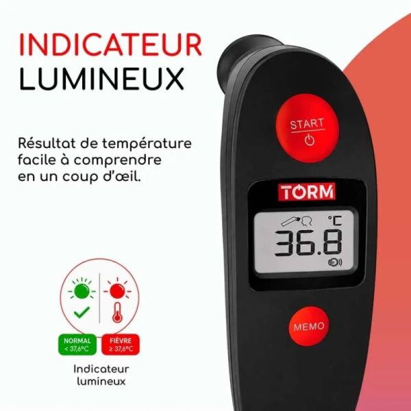 Cooper Torm Thermomètre Frontal F05 - Mesure infrarouge rapide de la température