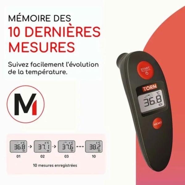 Cooper Torm Thermomètre Frontal F05 - Mesure infrarouge rapide de la température