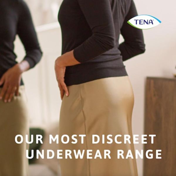 TENA Silhouette Plus Blanc Taille Basse - Taille L - 10 Protections - Sous-Vêtements Absorbants