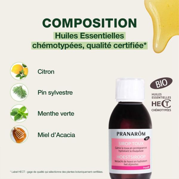 Pranarôm PranaBB Sirop Toux Bio 120ml – Confort respiratoire et sommeil