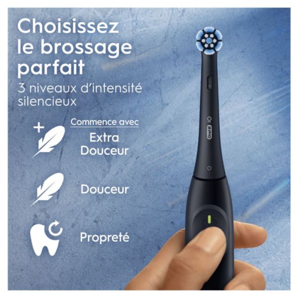 Oral-B iO2 Pack 2 Brosses A Dents Électriques Noire et Rose + 2 Brossettes