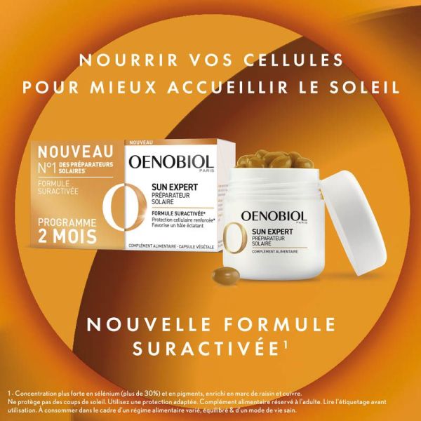 Oenobiol Sun Expert Préparateur solaire - Lot de 2 x 30 Capsules - Protection Antioxydante