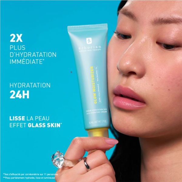 Erborian Glow Moisturizer 50 ml - Crème hydratante 24h effet glass skin