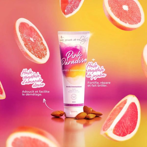 Les Secrets De Loly Après-Shampoing Pink Paradise 250ml – Démêlage et nutrition