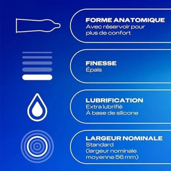 Durex Nude Préservatifs Sans Latex x10 - Sensation peau contre peau