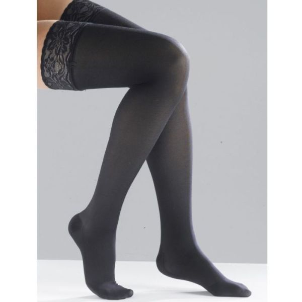 Thuasne Venoflex Secret Opaque Classe 2 Bas de Contention Noir - Long - Taille 1