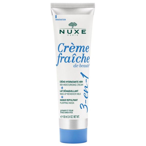 Nuxe Crème Fraîche de Beauté 3 en 1 - 100 ml - Hydratation, démaquillage et masque en un seul geste