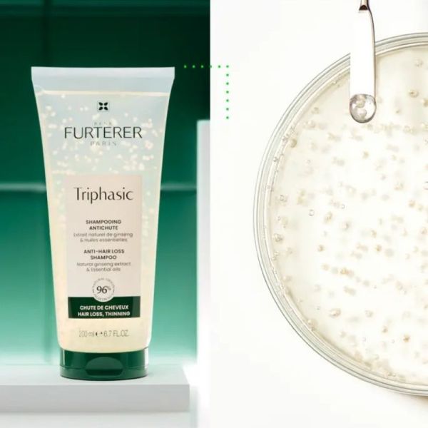 René Furterer Triphasic Shampooing Antichute - 200ml - Fortifie les cheveux et freine la chute