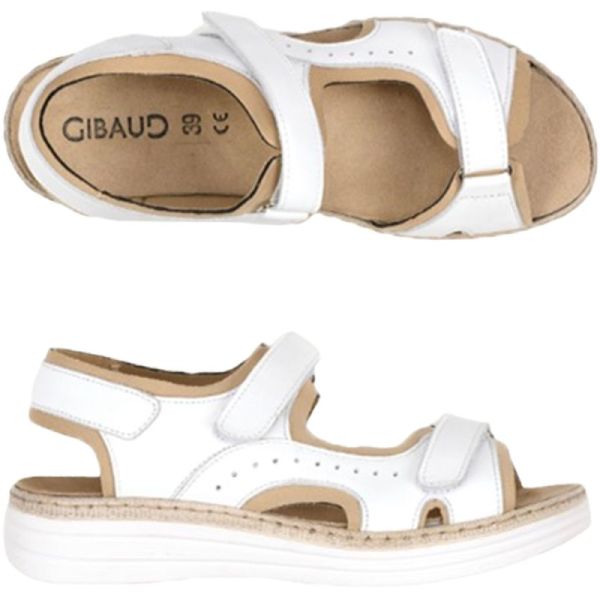 Gibaud CHUT Bergame Blanc - Chaussures Confort Femme Pieds Déformés