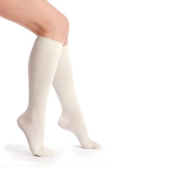 Thuasne Venoflex Simply Coton Fin Chaussettes de Contention Femme Crème - Normal - Taille 4