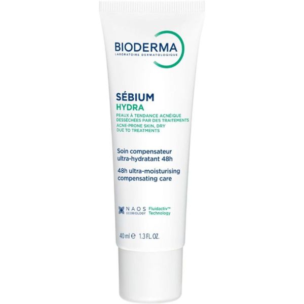 Bioderma Sébium Hydra Soin Ultra-Hydratant Compensateur 40ml – Réparateur peaux sous traitement