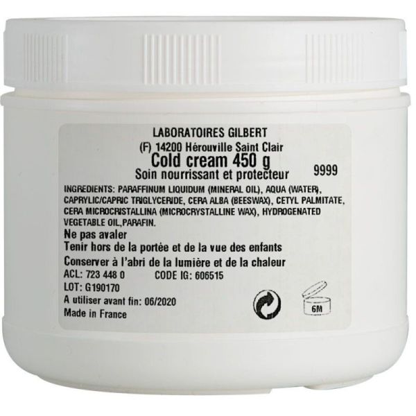Gilbert Cold Cream - 450 g - Soin nourrissant et protecteur pour peaux sèches à très sèches