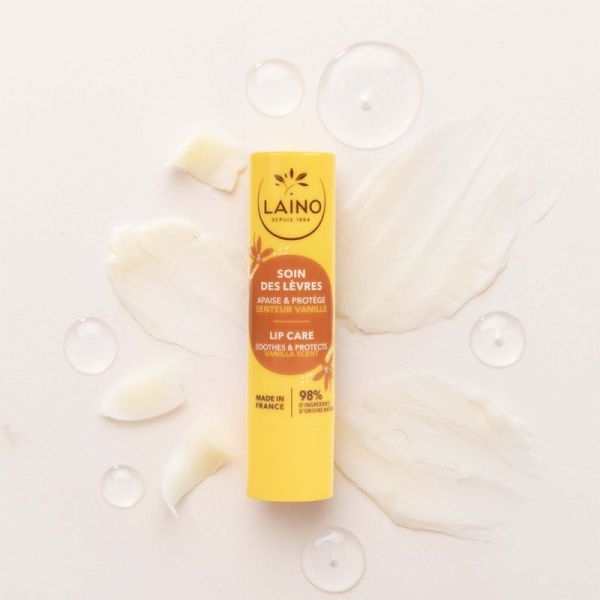 Laino Stick Soin des Lèvres - 4g - Senteur : Vanille - Répare, protège et adoucit les lèvres