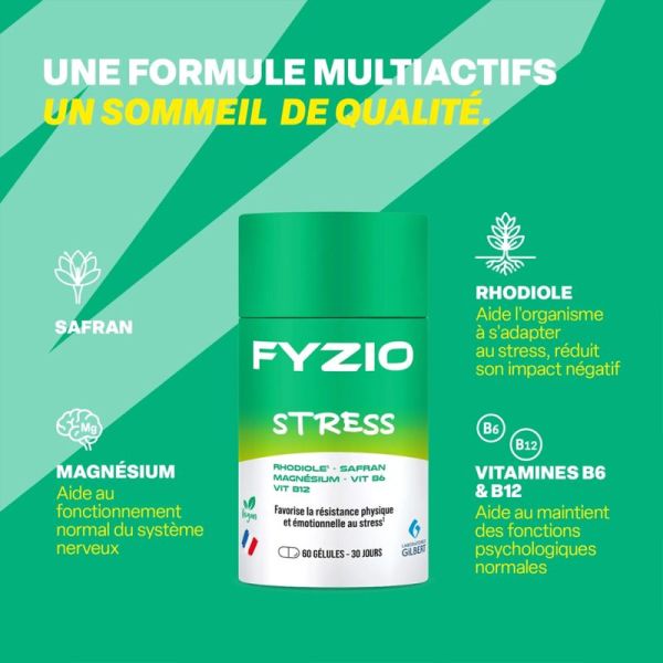 Gilbert Fyzio Stress 60 gélules – Équilibre émotionnel et système nerveux