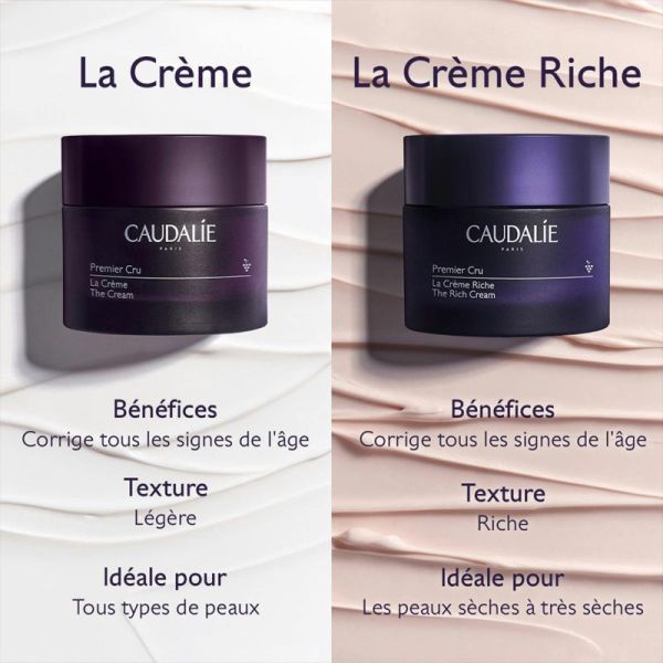 Caudalie Premier Cru La Crème Riche 50ml – Anti-âge global et nutrition intense