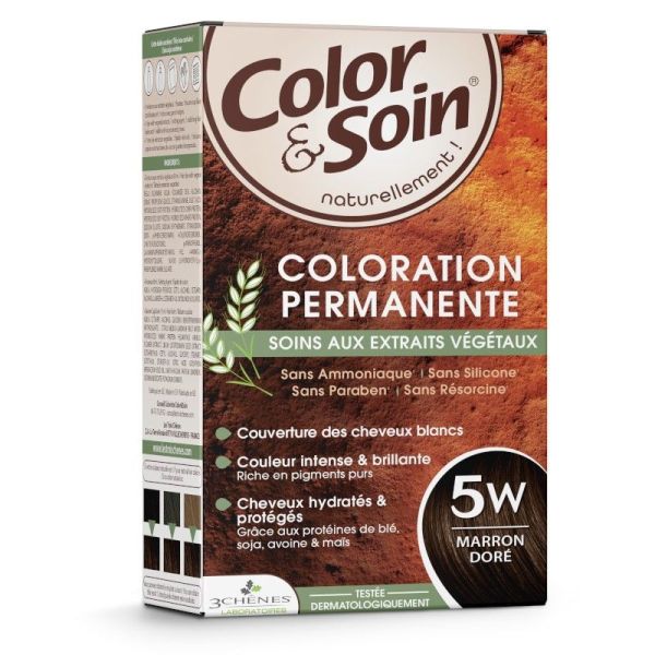 Les 3 Chênes Color & Soin Coloration Permanente - 5W Marron Doré
