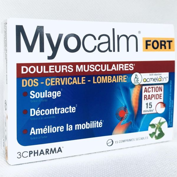 Les 3 Chênes Myocalm Fort - 15 comprimés sécables - Soulage, décontracte et améliore la mobilité musculaire