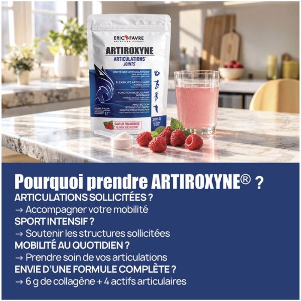 Eric Favre Artiroxyne Poudre Confort Articulaire Framboise 300g – Mobilité et souplesse