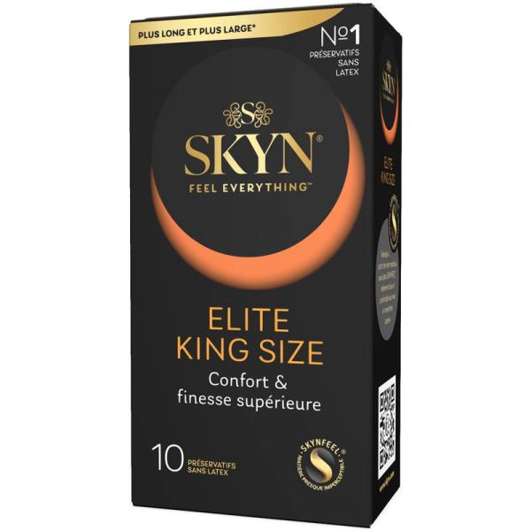 Skyn Elite Préservatifs Sans Latex - King Size - Confort et Finesse Supérieure - 10 préservatifs