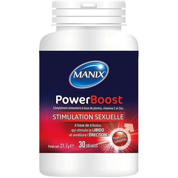 Manix Power Boost 30 Gélules - Stimule la libido et renforce l'érection