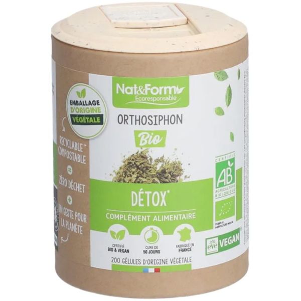 Nat&Form Orthosiphon Bio - Détox, drainage et soutien minceur