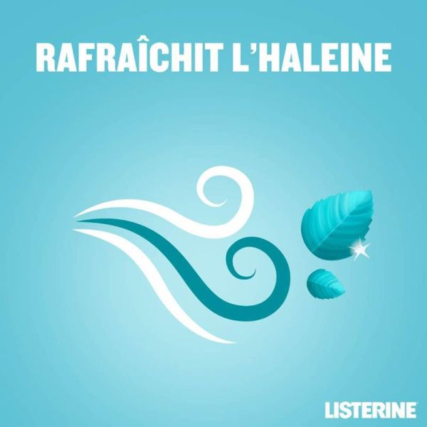 Listerine Bain de Bouche Fraîcheur Goût Plus Léger 500ml - Sans alcool, rafraîchit l'haleine, élimine jusqu'à 99% des bactéries